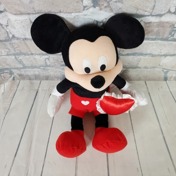 Disney Mickey Mouse Plush Valentine Heart 13" Tall - Picture 2 of 9